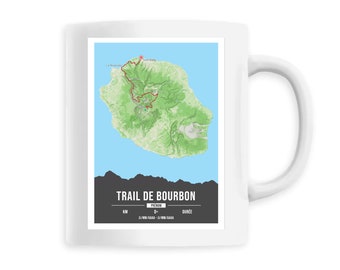 Mug Trail de Bourbon personnalisable - Île de la réunion Diagonale des Fous