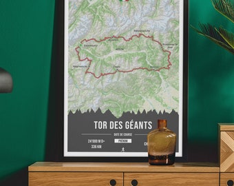 Affiche Tor des Géants - Poster personnalisable Ultra Trail vallée d'Aoste