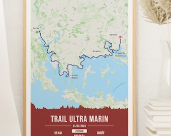 Ultra Marin 2023 Poster - Customizable 56km Trail