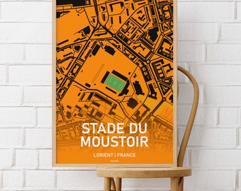 Aerial view of the Moustoir Stadium - Lorient - Football stadium