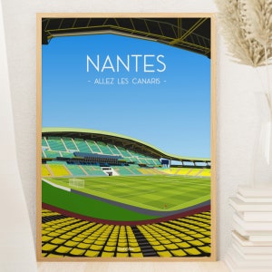 Football Poster Nantes - Stade de la Beaujoire Poster for Canaries fans