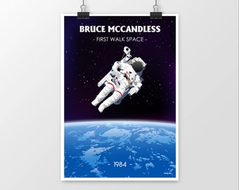 Poster Bruce McCandless - Erster Weltraumspaziergang überhaupt 1984
