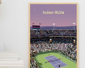 Indian Wells Tennis Poster – Tennis-Fan-Wand-Dekor