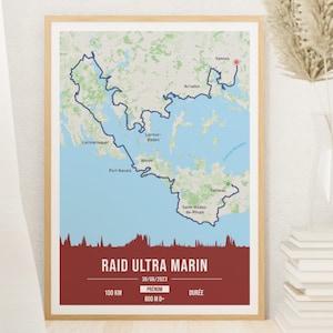 Anpassbares Raid Morbihan 100-km-Poster