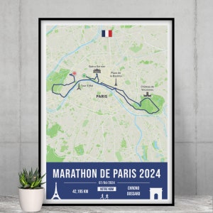 Poster Marathon Paris 2024 personnalisable Poster à personnaliser pour immortaliser votre Schneider Electric Marathon de Paris image 6