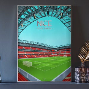 OGC Nice poster - Nice Riviera Stadium poster - Aiglons fan