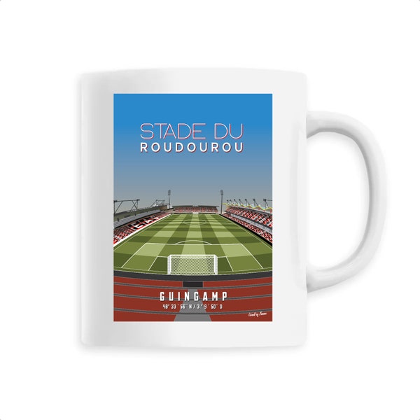 Mug Stade du roudourou - Idée cadeau pour fan de l'En Avant Guingamp - Tasse pour supporter de foot de l'EA Guingamp