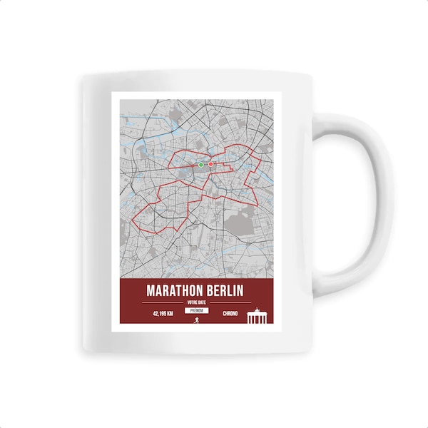 Mug Marathon de Berlin personnalisable