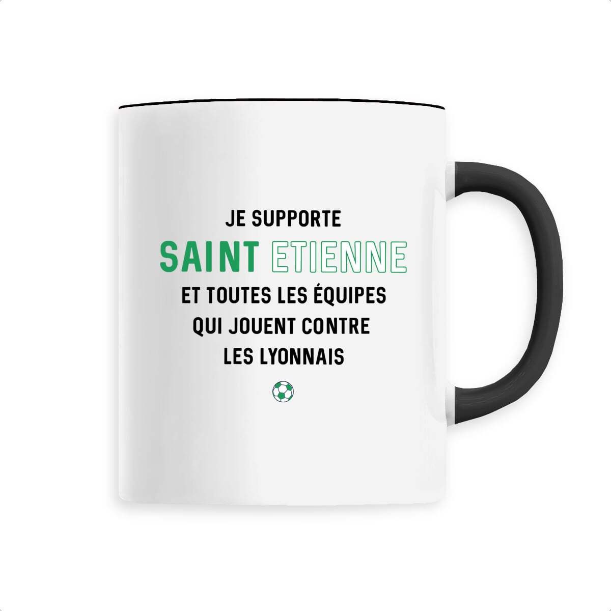 Mug de foot ASSE - Saint Etienne à personnaliser avec prénom