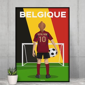 Personalized Belgium Football Poster - Belgium Football Team - Gift idea for football fan child