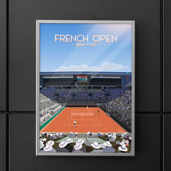 Poster French open - Affiche tennis Roland Garros