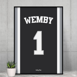 Victor Wembanyama Basketball Jersey Poster - Wemby San Antonio Spurs fan gift idea