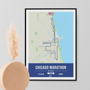 Cartel del maratón de Chicago - Cartel personalizado del maratón de Chicago