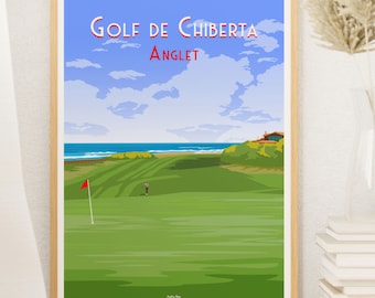 Poster Anglet golf de Chiberta - Wall art for golf enthusiasts or lovers of the region