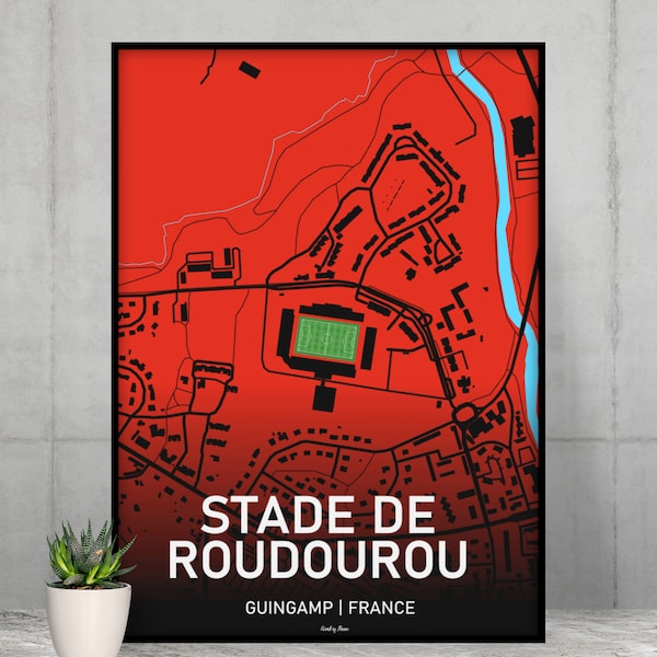 Vue aérienne du Stade de Roudourou - Guingamp - Stade de football