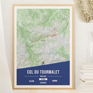Col du tourmalet - Customizable cycling poster