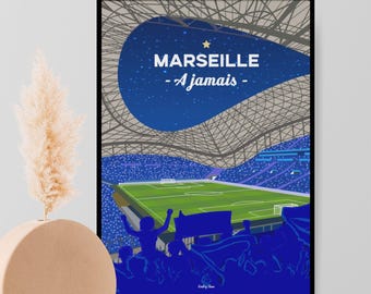 Plaque Supporter Olympique De Marseille (OM) En Métal - Décoration Murale