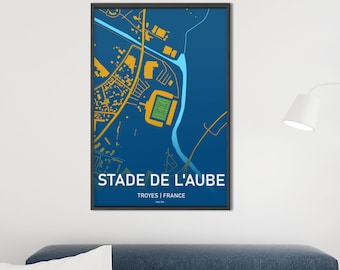 Luftaufnahme des Stade de l'Aube - Troyes - Fußballstadion