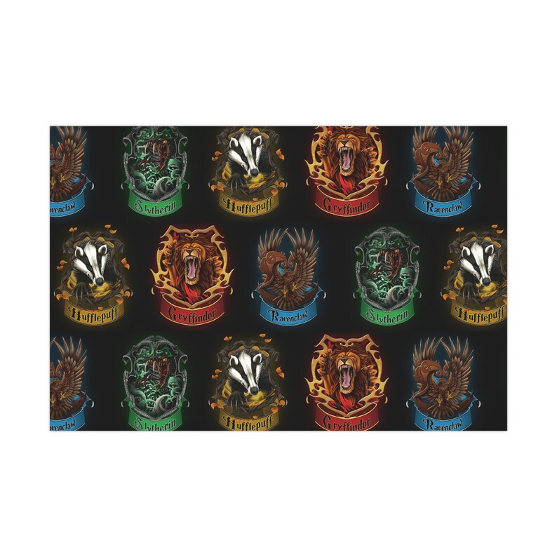 Magical Harry Potter Themed Wrapping Paper Etsy