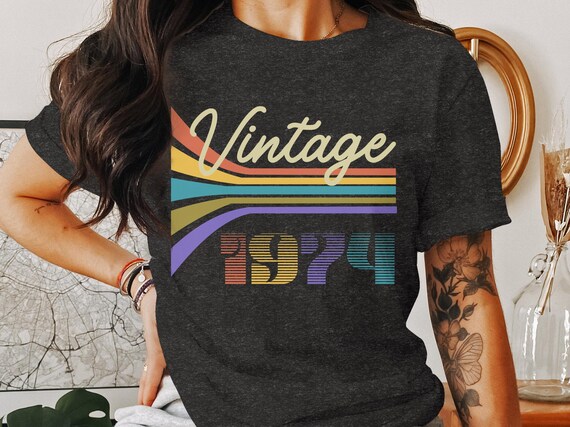 45th Birthday Gift Retro Vintage 1974 T-Shirt Men Women 45th Birthday Gift Retro Vintage 1974 T-Shirt Men Women