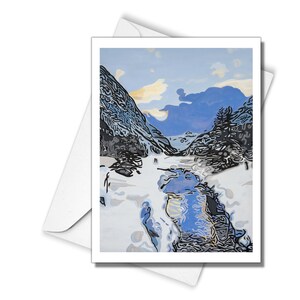 Carte de voeux, carte de voeux vierge avec enveloppe, carte d'art inspirée de la nature, carte 5,5 x 4,25 pouces