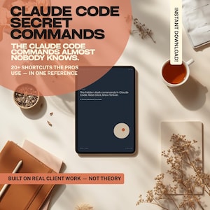 Claude Code Commands Cheat Sheet | 20+ Slash Commands Reference | Claude Code Guide | PDF Instant Download