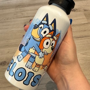 Bluey & Bingo Water Bottle 400ml - Kids Reusable Sports Bottle, BPA-Free, Anti-Drip Cap