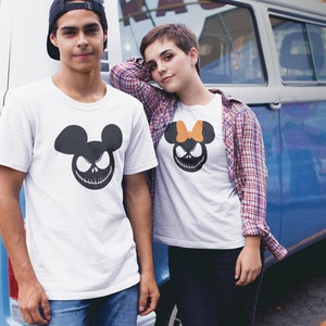 Halloween Pair  T shirt,Halloween Family shirts, Halloween Shirt, Halloween Tshirt, Halloween Party T-Shirt, Pumpkin Face Family Shirt