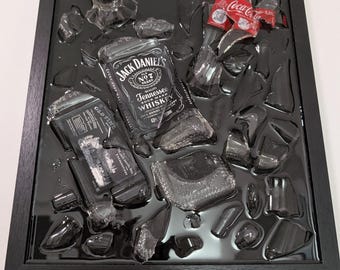 Epoxy Resin - Jack Daniel's and Coke Picture Frame With Broken