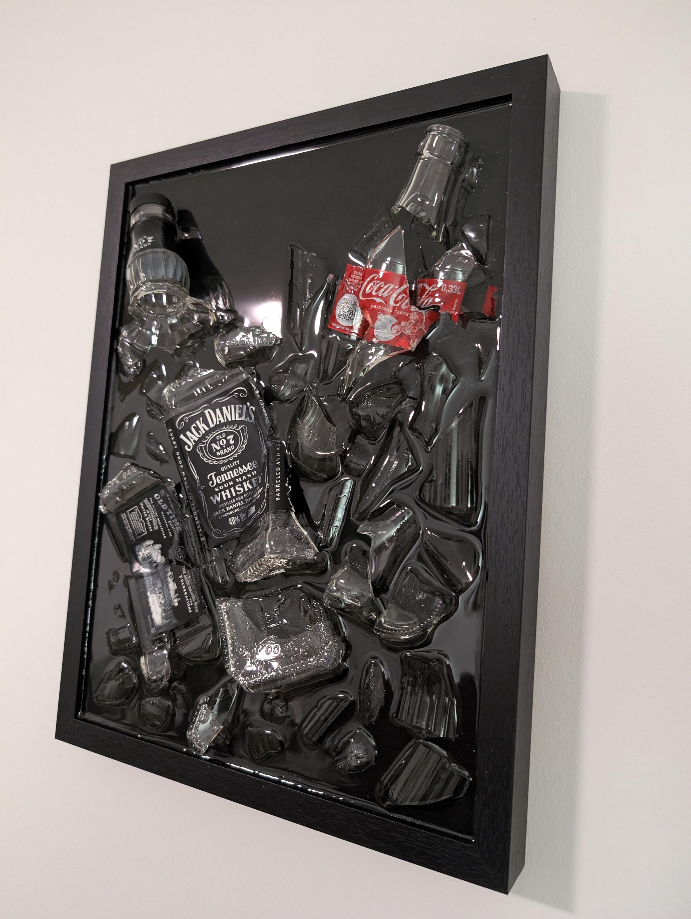 Epoxy Resin - Jack Daniel's and Coke Picture Frame With Broken