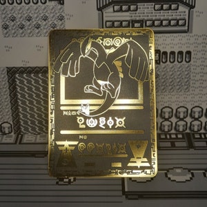 custom black and gold pokemon cards Ancient Lugia Card (Custom Gold Metal Card) Black, Gold : Amazon.ae main image 1