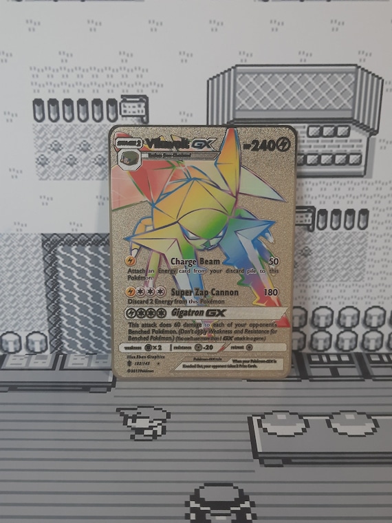 Vikavolt GX Rainbow Rare Guardians Rising Gold Metal Pokemon Card - Etsy