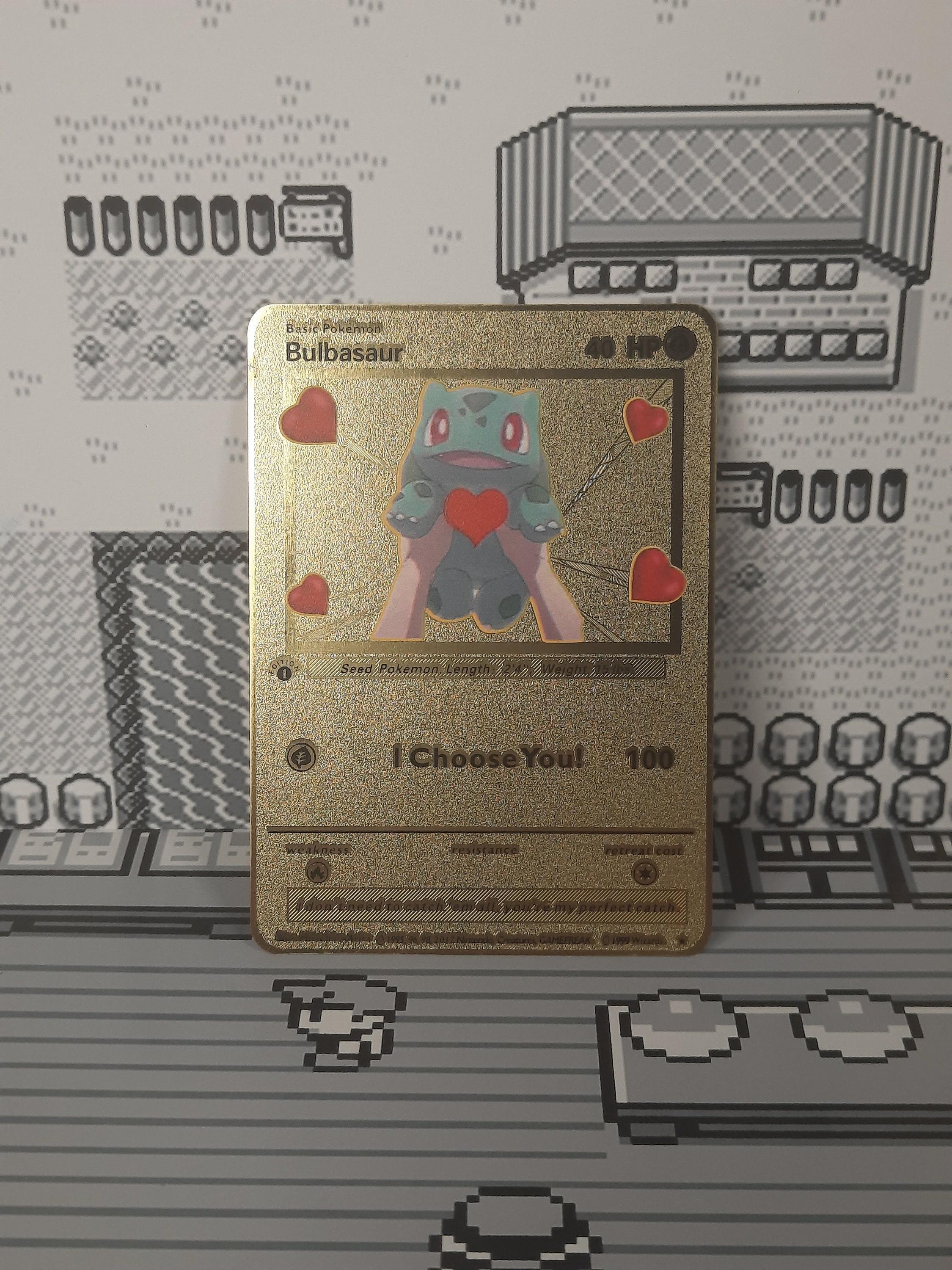 Bulbasaur I Choose You 1 Gold Metal Pokemon Card 