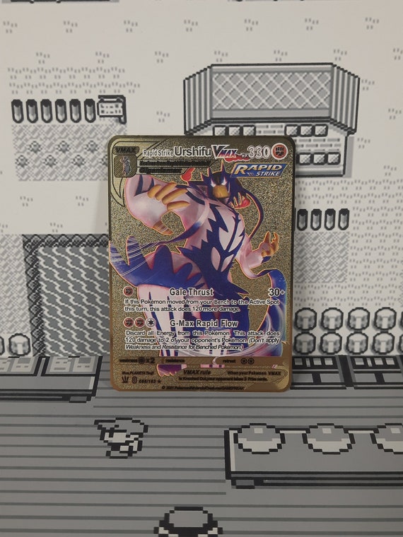 Rapid Strike Urshifu VMAX Gold Metal Pokemon Card - Etsy