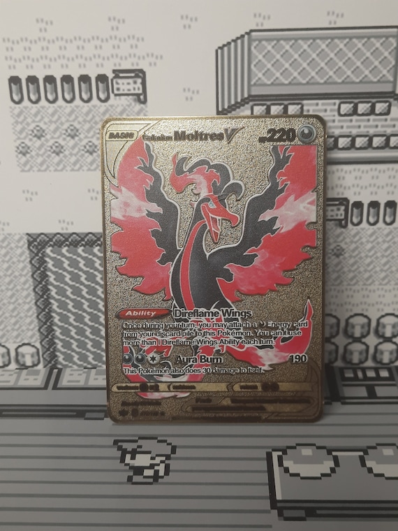 moltres pokemon card gold Galarian Moltres V Chilling Reign Gold Metal Pokemon Card