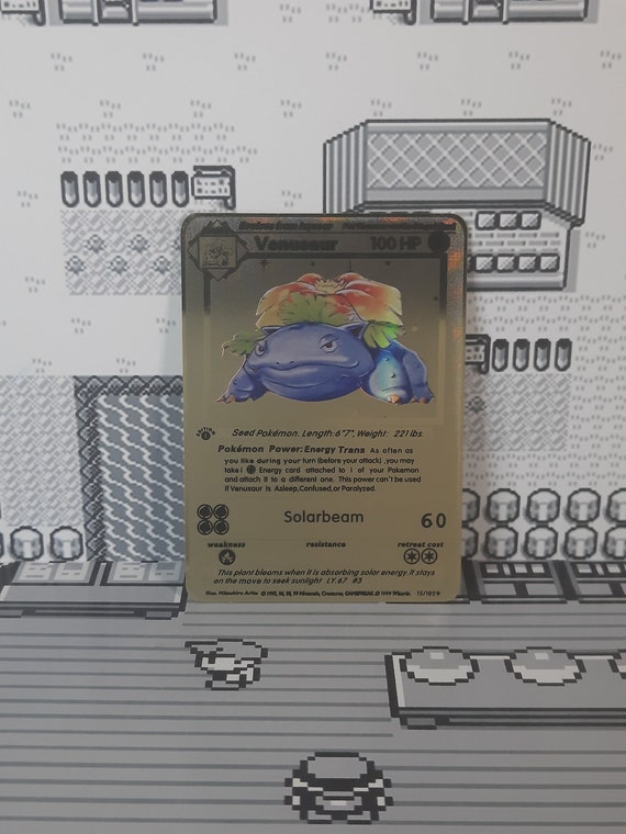 Venusaur Base Set 1st Edition Gold Metal Pokemon Card - Etsy