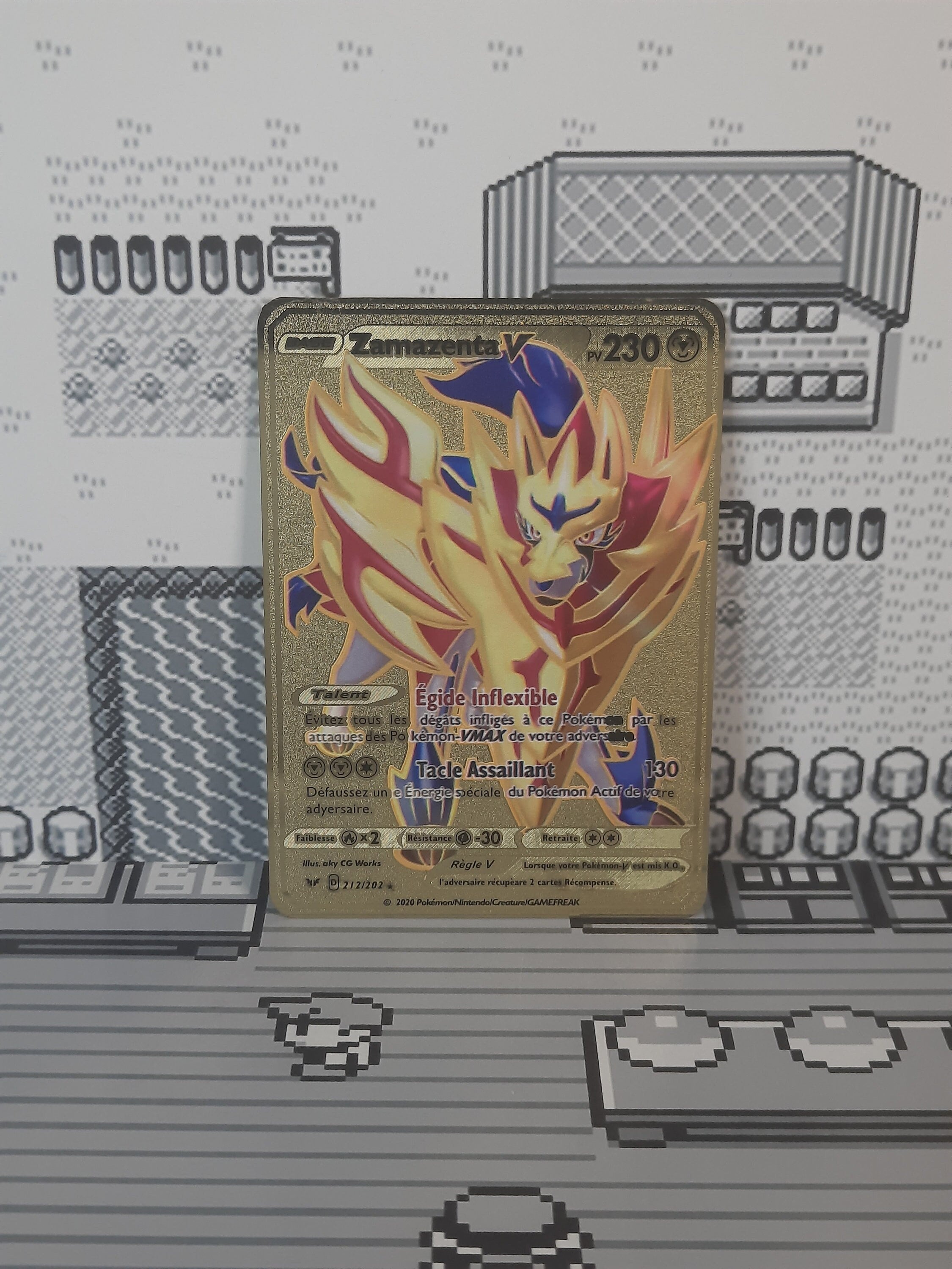 Zamazenta V Sword & Shield Base Set Gold Metal Pokemon Card - Etsy