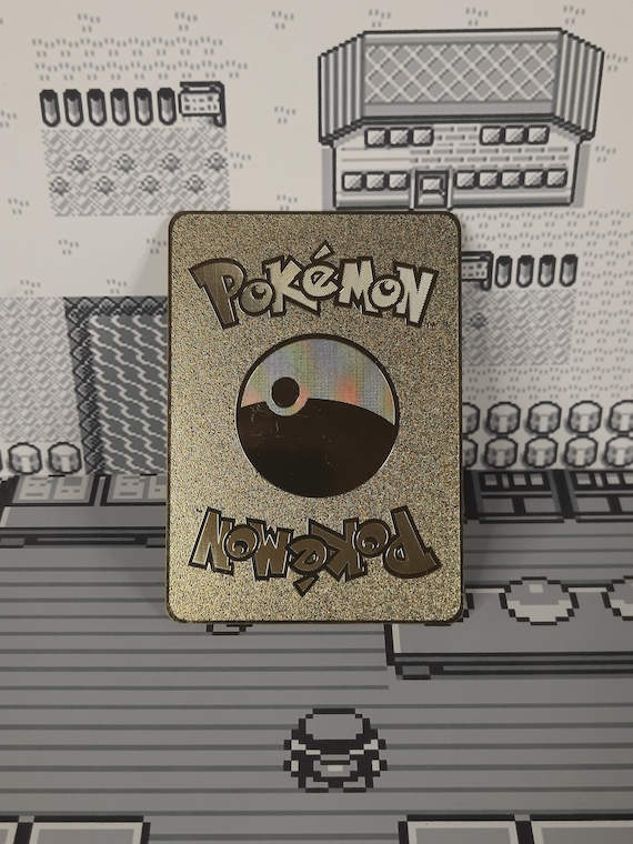 Pikachu on the Ball Gold Metal Pokemon Card