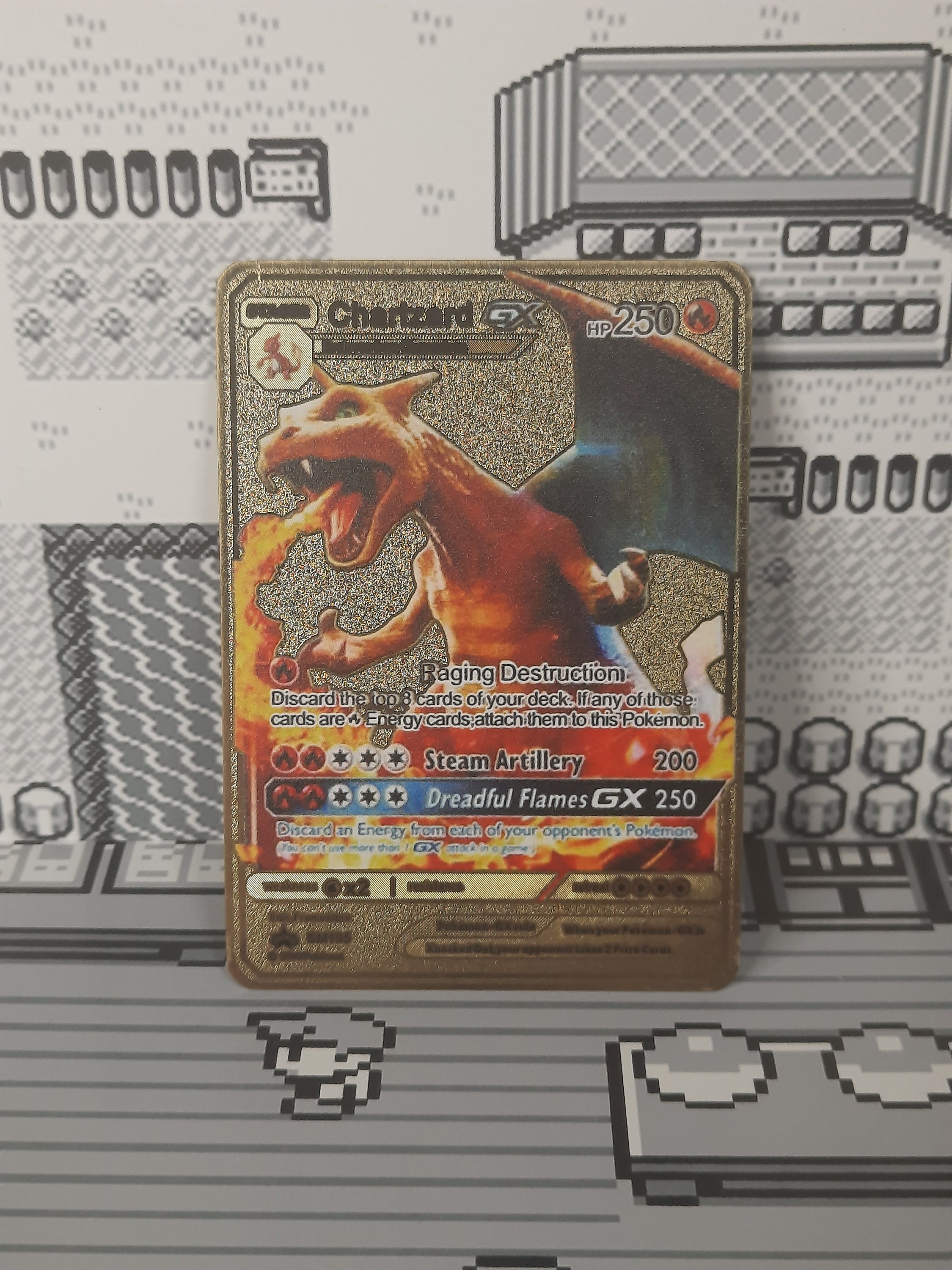 mega mewtwo x pokemon card MEGA M Mewtwo X EX Gold Foil Fan Art Display Card Hp750 HP Draining 
