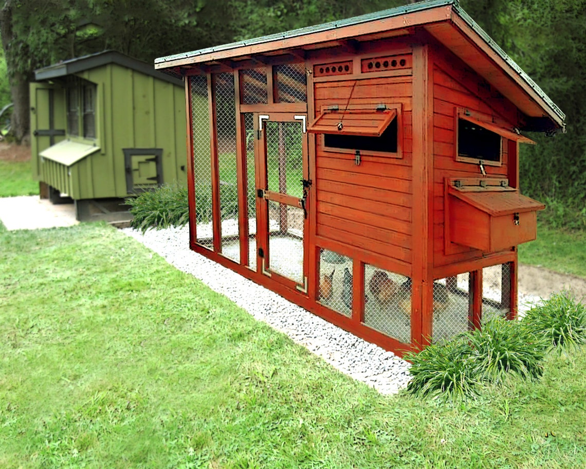 6x12 Chicken Coop Plans PDF Walk in Chicken Coop With Run Etsy