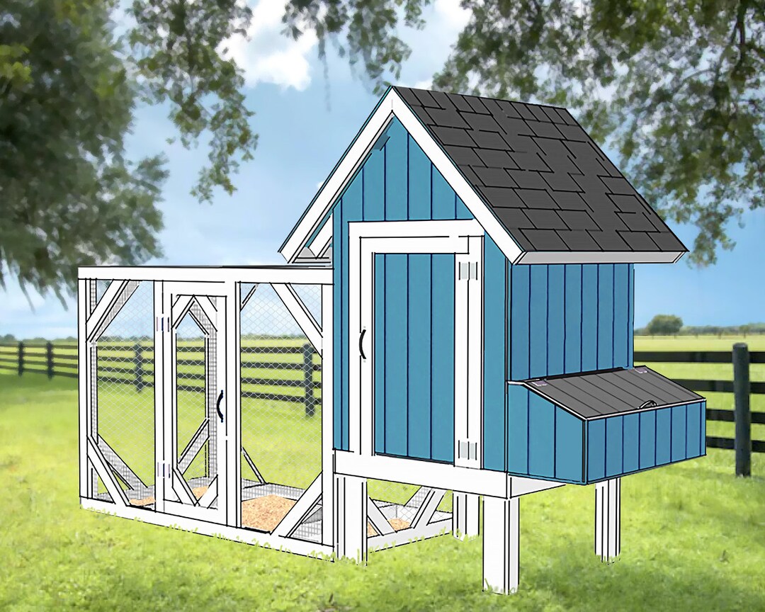 4x12 Chicken Coop Plans PDF Design Chicken Coop With Run Small Building
