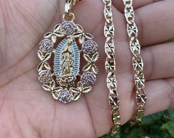 Mexican Artisan Handmade Beaded Necklace Set With Glass Pendant 