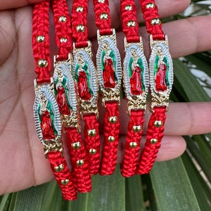 Virgen de Guadalupe Bracelet/ Virgencita/Guadalupana/Our Lady of Guadalupe/Bracelet/ Pulsera/woven/braided/tejida/women & men/handmade Res