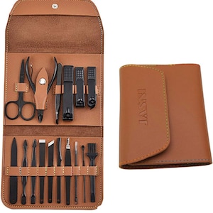 Manicure Set, Pedicure Kit, Grooming Kit, Nails, Bridesmaid Gift, Christmas Gift, Travel Manicure Set For her or him