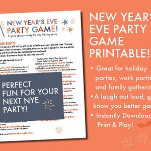 New Year&#39;s Eve Party Game Printable, Family New Year&#39;s Eve Game