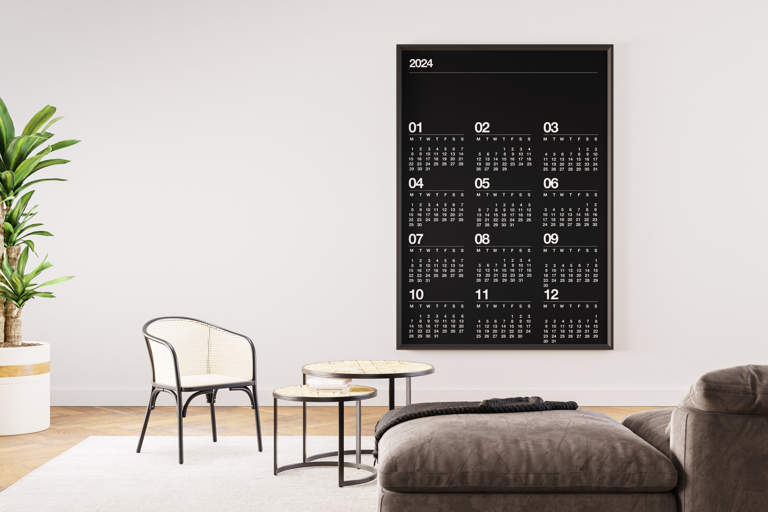 2024 Printable Poster Calendar | 50x70 Cm - Etsy