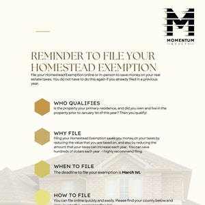 Homestead Exemption Email Flyer