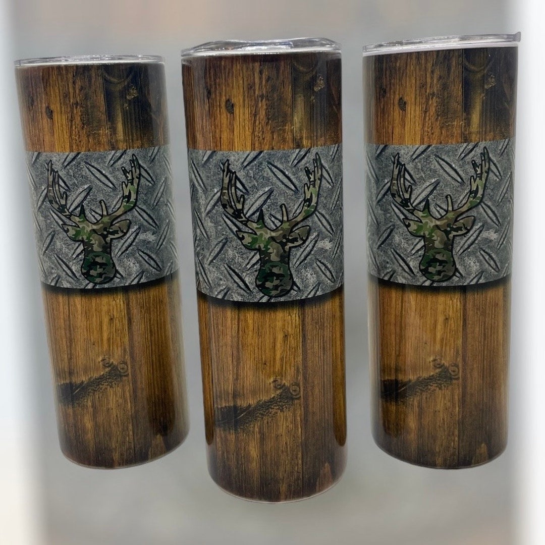 Deer Head 20 Oz Skinny Tumbler With Lid - Etsy