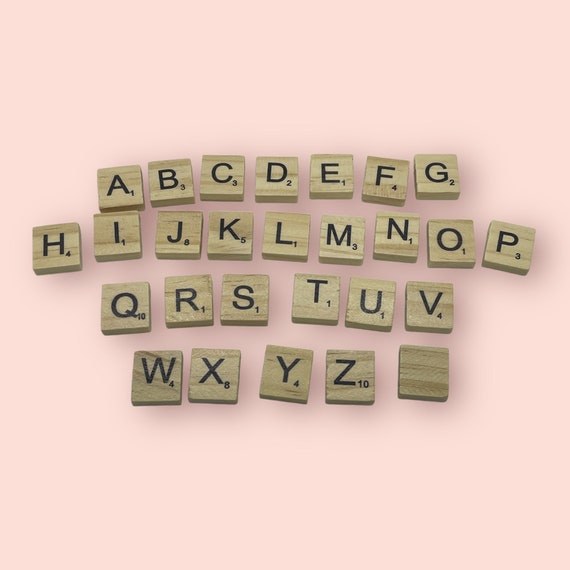 Individual Scrabble Pieces Wooden Letters Crafting Game Pieces 