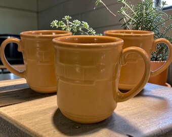 Juego de 3 tazas de café Longaberger Butternut Woven Traditions